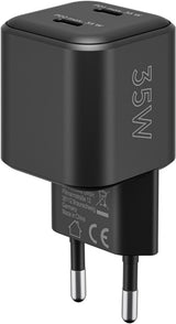 Goobay 2-ports USB GaN Oplader 35W PD Sort