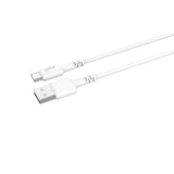 Gear Ladekabel USB-A-USB-C 2.0 0,3m Rundt Kabel Hvid