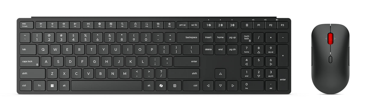 Lenovo 4X31S04854 tastatur Mus inkluderet Hjemme/kontor RF trådløs + Bluetooth Nordisk Sort