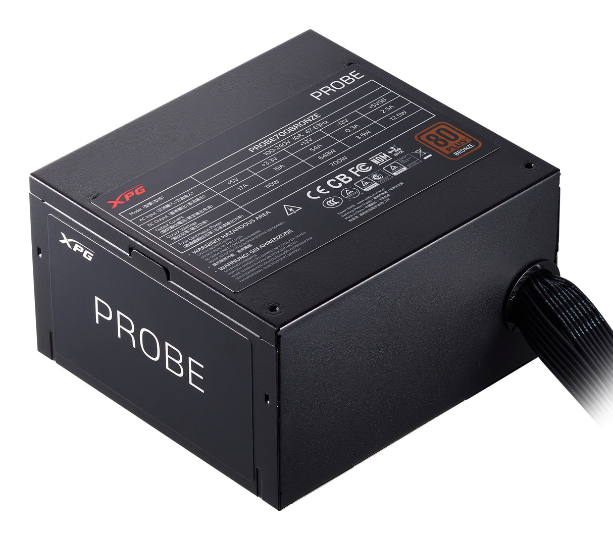 XPG PROBE 600 BRONZE enhed til strømforsyning 600 W 20+4 pin ATX ATX Sort