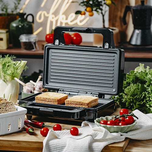 Adler AD 3073 sandwichtoaster 1400 W Sort, Sølv