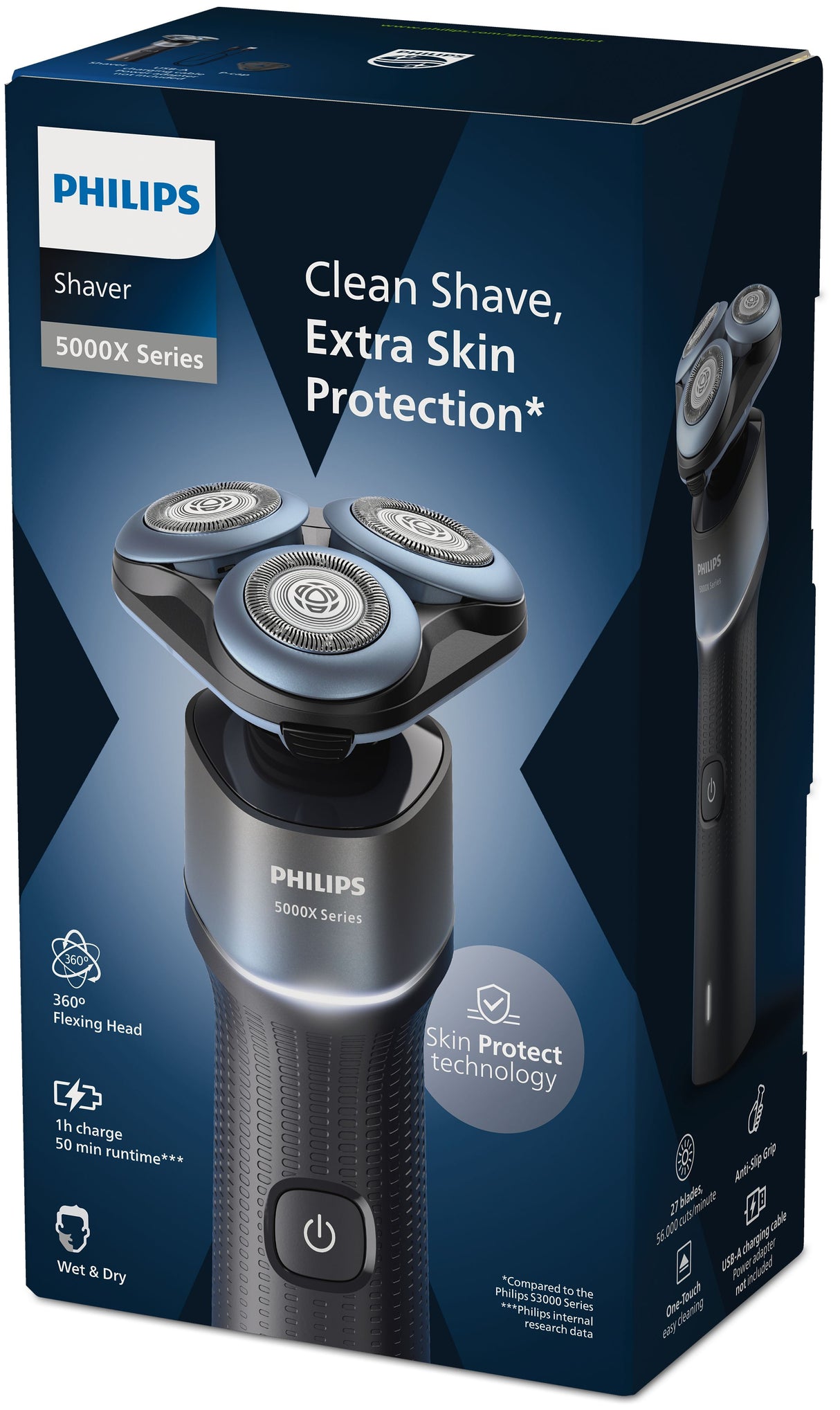 Philips Shaver 5000X series X5006/00 Elektrisk shaver til våd og tør barbering