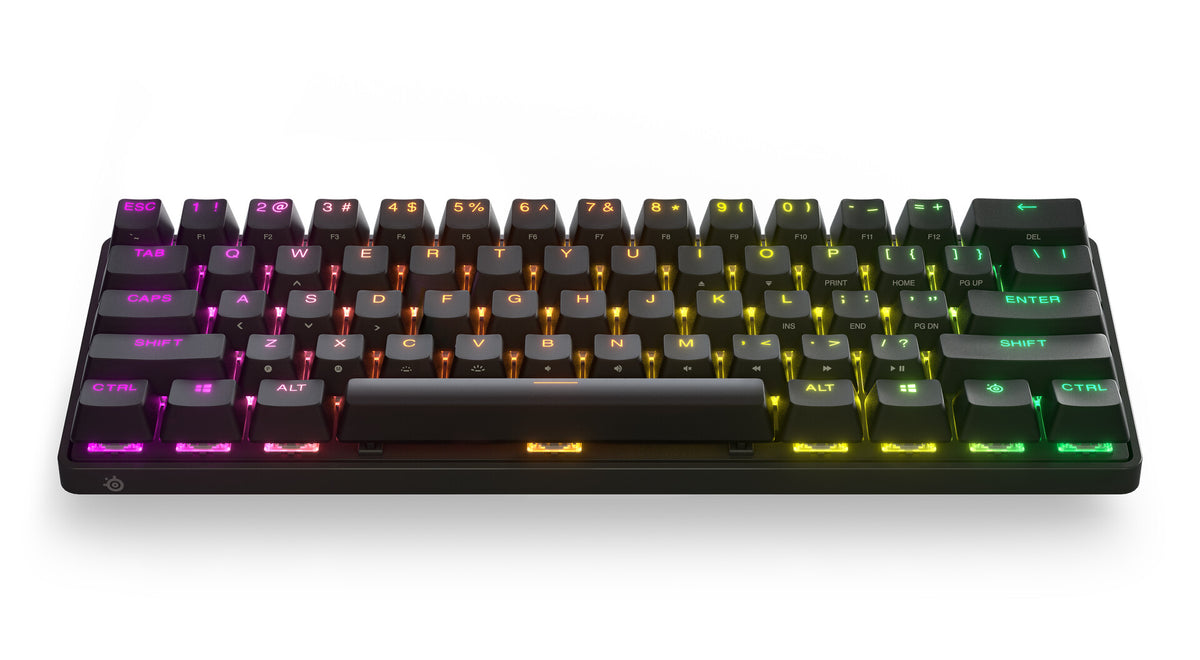 Steelseries Apex Pro Mini tastatur Spil USB + RF Wireless + Bluetooth QWERTY Nordisk Sort