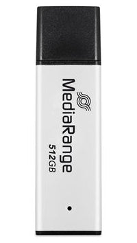MediaRange MR1904 USB-nøgle 512 GB USB Type-A 3.2 Gen 1 (3.1 Gen 1) Sort, Sølv