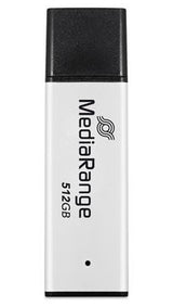 MediaRange MR1904 USB-nøgle 512 GB USB Type-A 3.2 Gen 1 (3.1 Gen 1) Sort, Sølv
