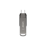 Lexar JumpDrive Dual Drive D400 USB-nøgle 64 GB USB Type-A / USB Type-C 3.2 Gen 1 (3.1 Gen 1) Sølv