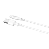 Gear Rundt ladekabel MicroUSB til USB-A 1m Hvid