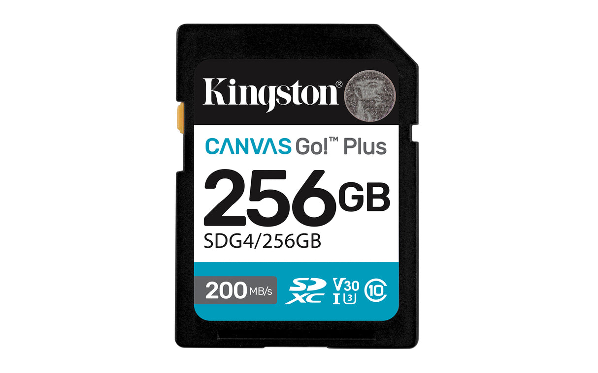 Kingston Canvas Go! Plus SDXC UHS-I Memory Card 256GB 200MB/s