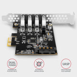 Axagon PCEU-43RS interface-kort/adapter Intern USB 3.2 Gen 1 (3.1 Gen 1)