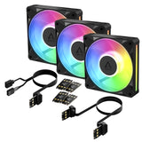 ARCTIC BioniX P12 A-RGB Computerkabinet Ventilator 12 cm Sort 3 stk