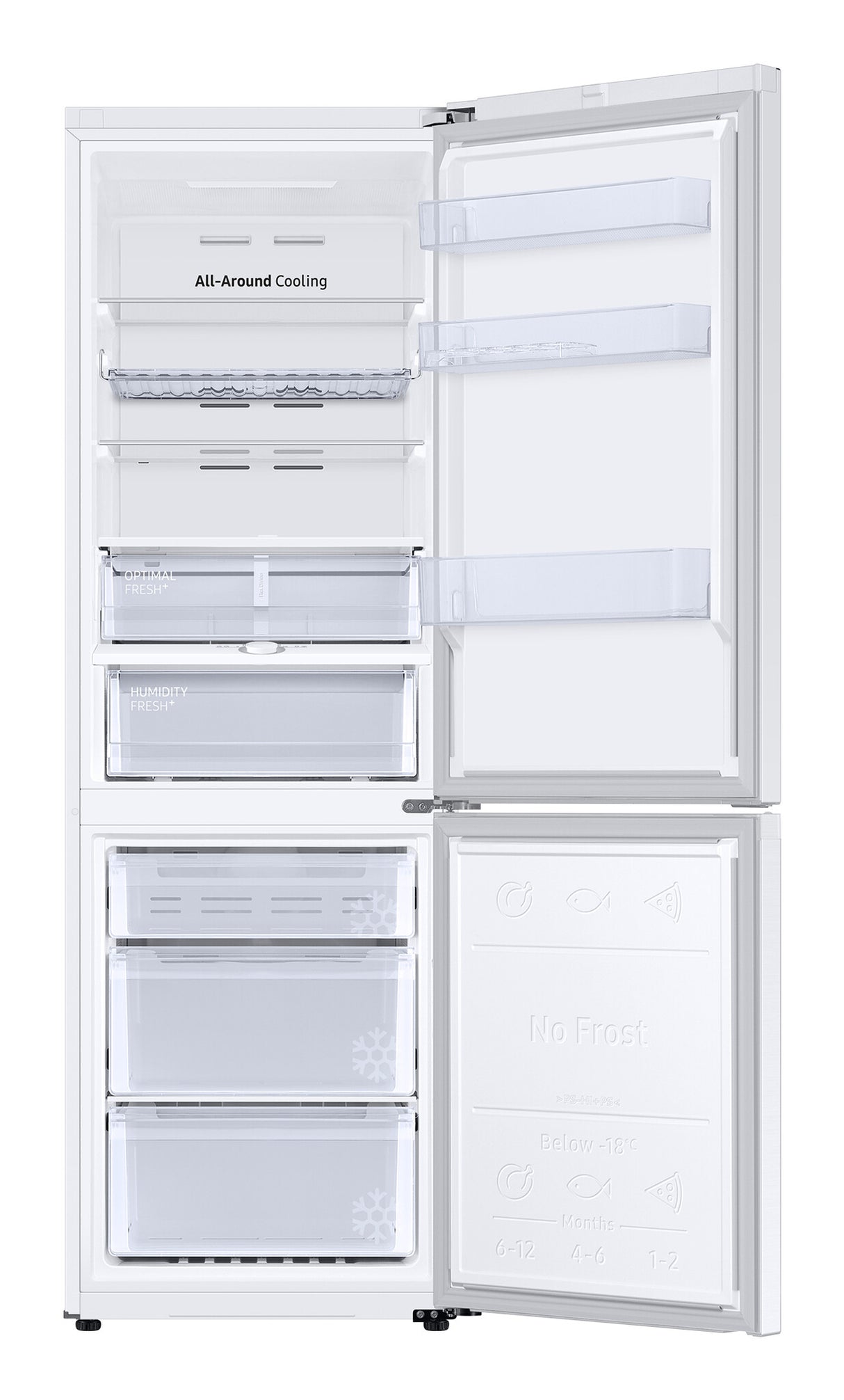 Samsung RB34C675EWW Fritstående 344 L Hvid