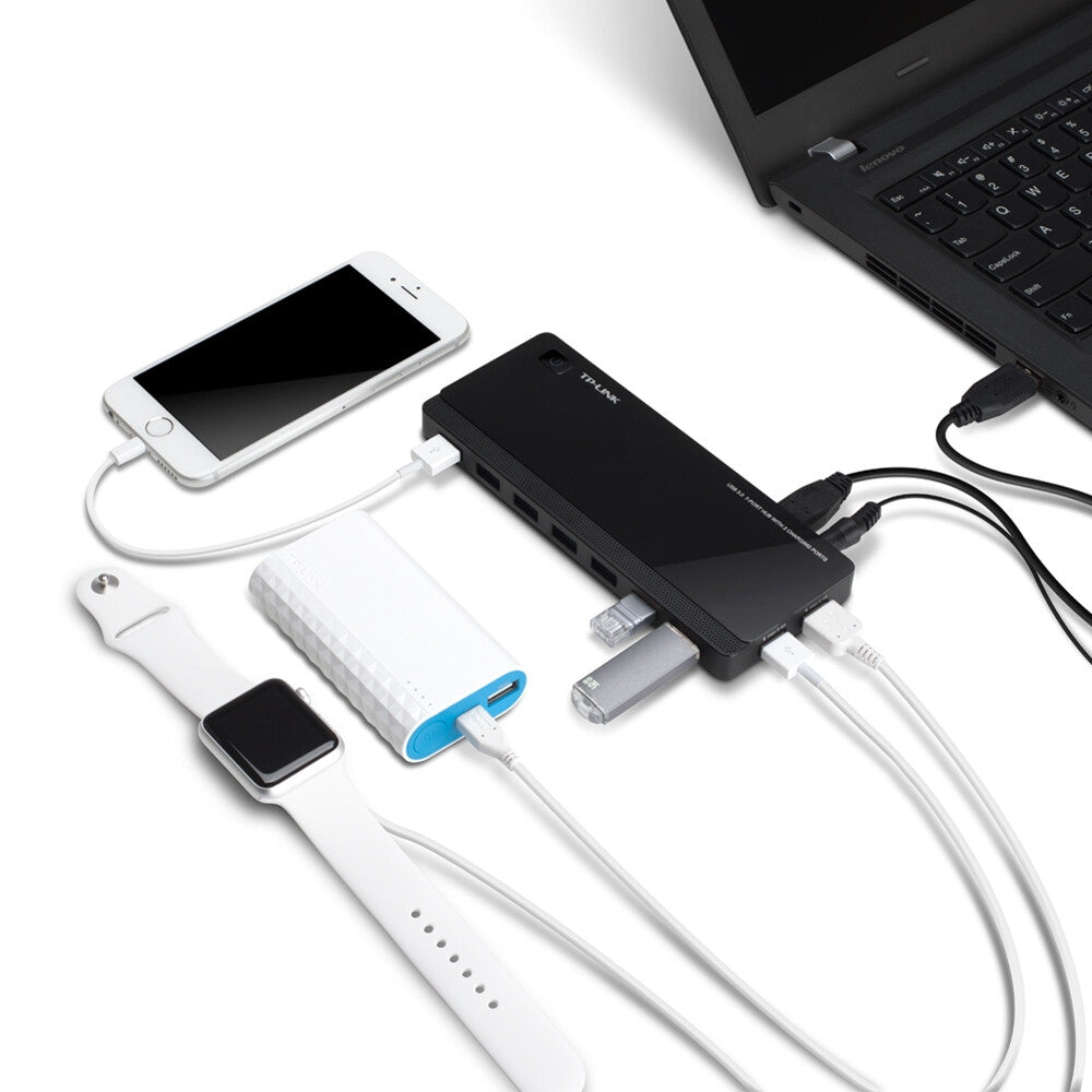 TP-Link UH720 interface hub USB 3.2 Gen 1 (3.1 Gen 1) Micro-B 5000 Mbit/s Sort
