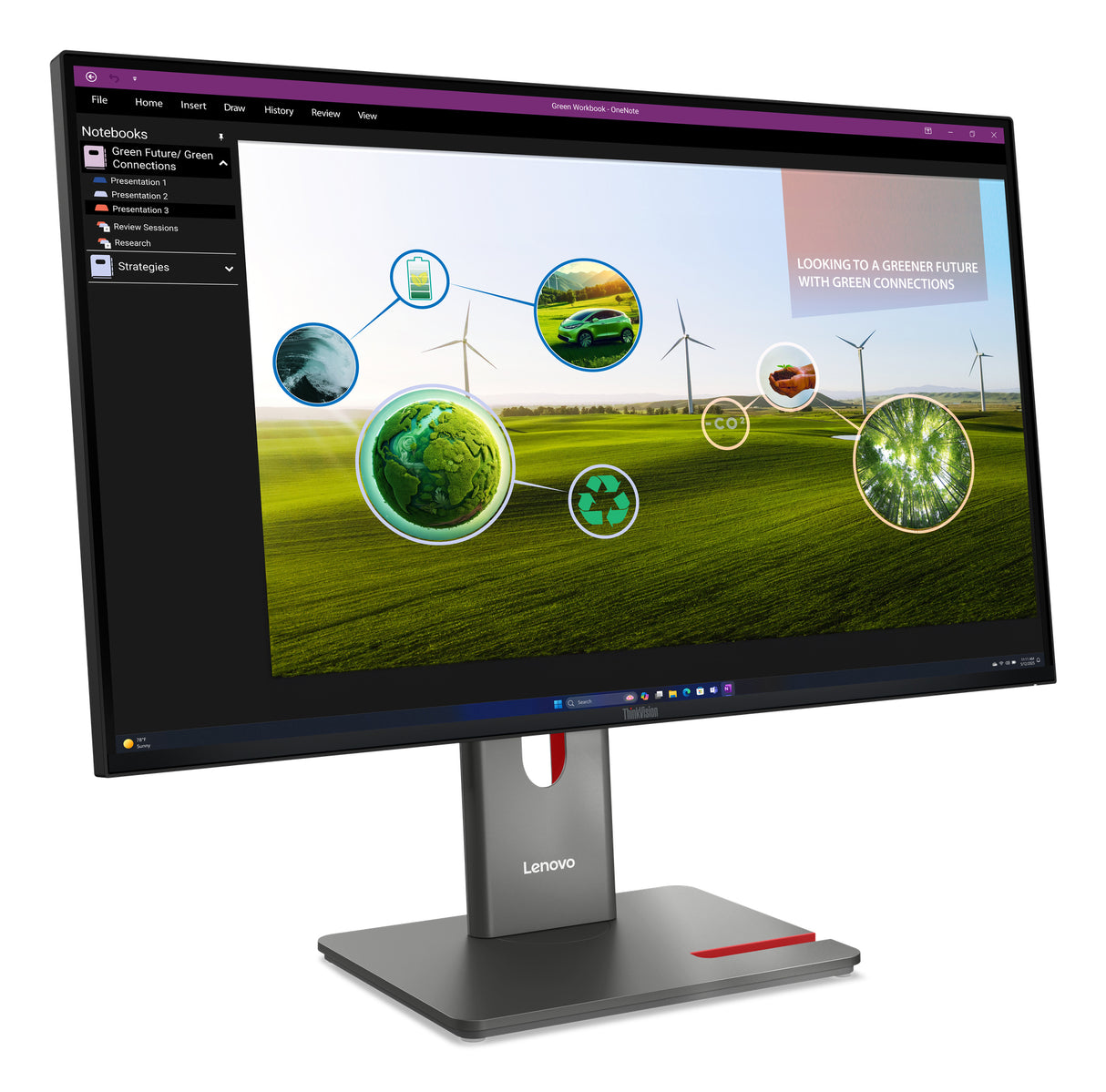 Lenovo ThinkVision P27Q-40 27 IPS 2560 x 1440 (2K) HDMI DisplayPort 120Hz