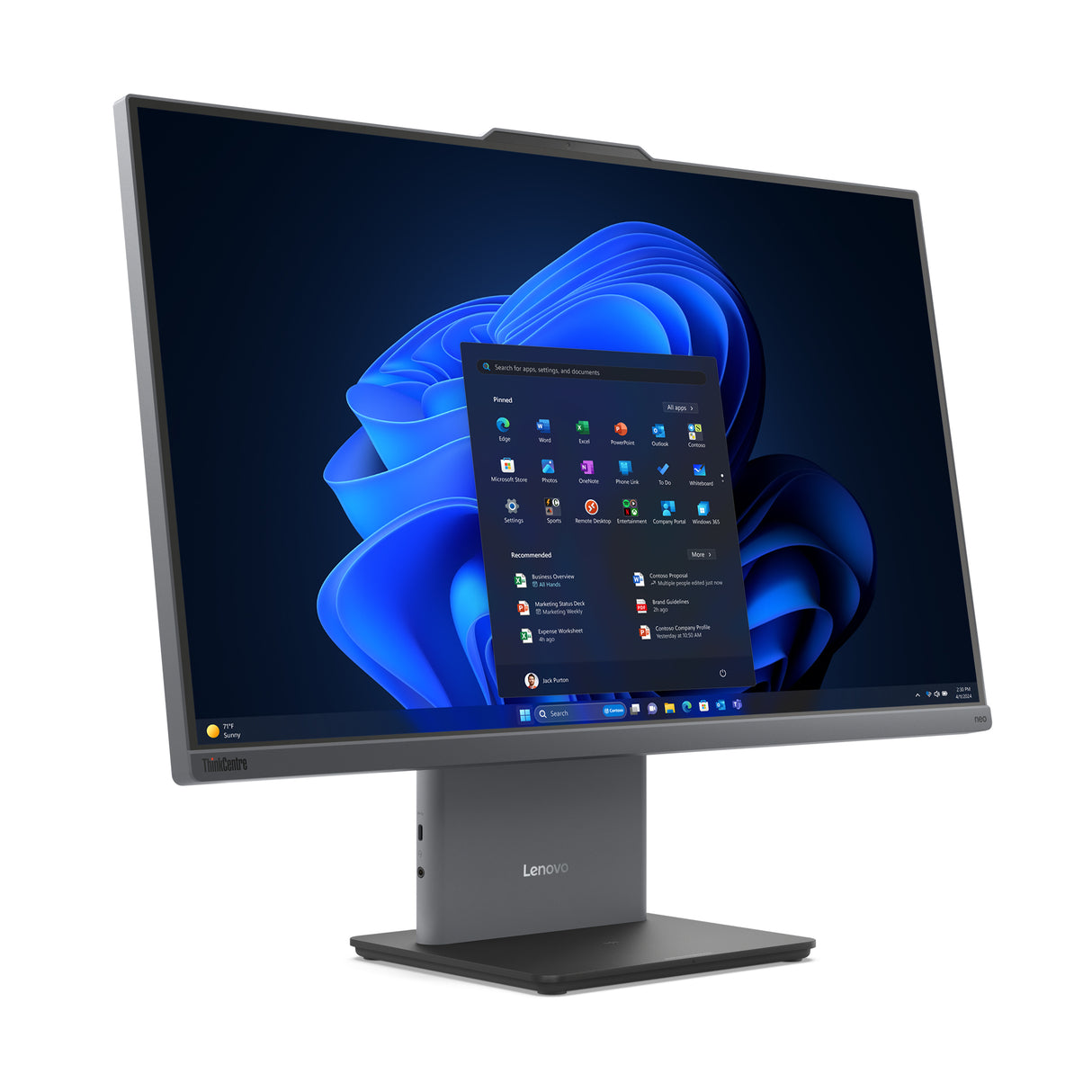 Lenovo ThinkCentre neo 50a 27 Gen 5 Intel® Core™ i5 i5-13420H 68,6 cm (27") 1920 x 1080 pixel Berøringsskærm All-in-One PC 16 GB DDR5-SDRAM 1 TB SSD Windows 11 Pro Wi-Fi 6 (802.11ax) Grå