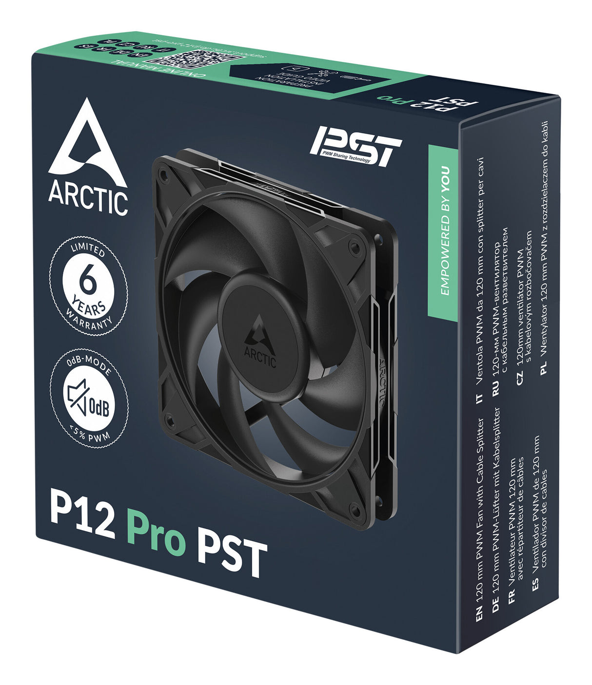 ARCTIC Freezer P12 Pro PST Computerkabinet Ventilator 12 cm Sort 1 stk