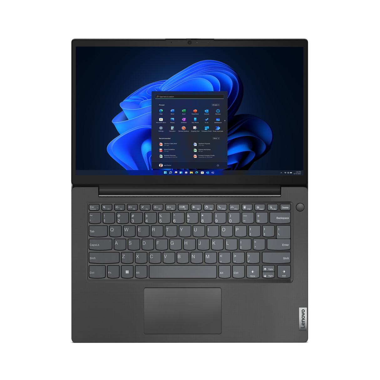 Lenovo V14 AMD Ryzen™ 7 7730U Laptop 35,6 cm (14") Fuld HD 16 GB DDR4-SDRAM 512 GB SSD Wi-Fi 6 (802.11ax) Windows 11 Home Nordisk Sort