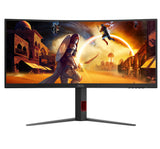 AOC G4 CU34G4 computerskærm 86,4 cm (34") 3440 x 1440 pixel Wide Quad HD LED Sort, Rød