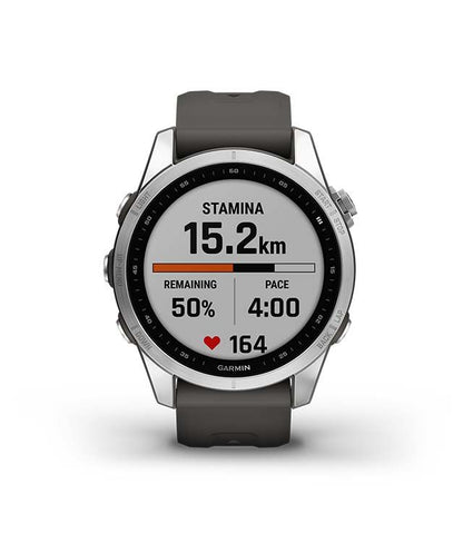 Garmin Fenix 7S Smart Watch 42mm, GPS, Silver/ Graphite