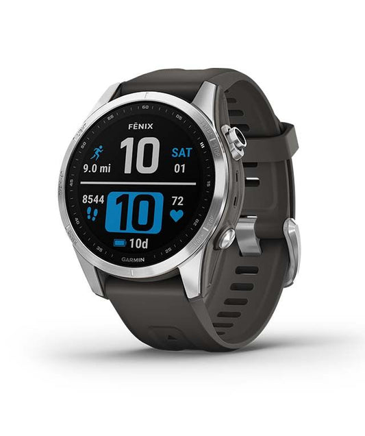 Garmin Fenix 7S Smart Watch 42mm, GPS, Silver/ Graphite