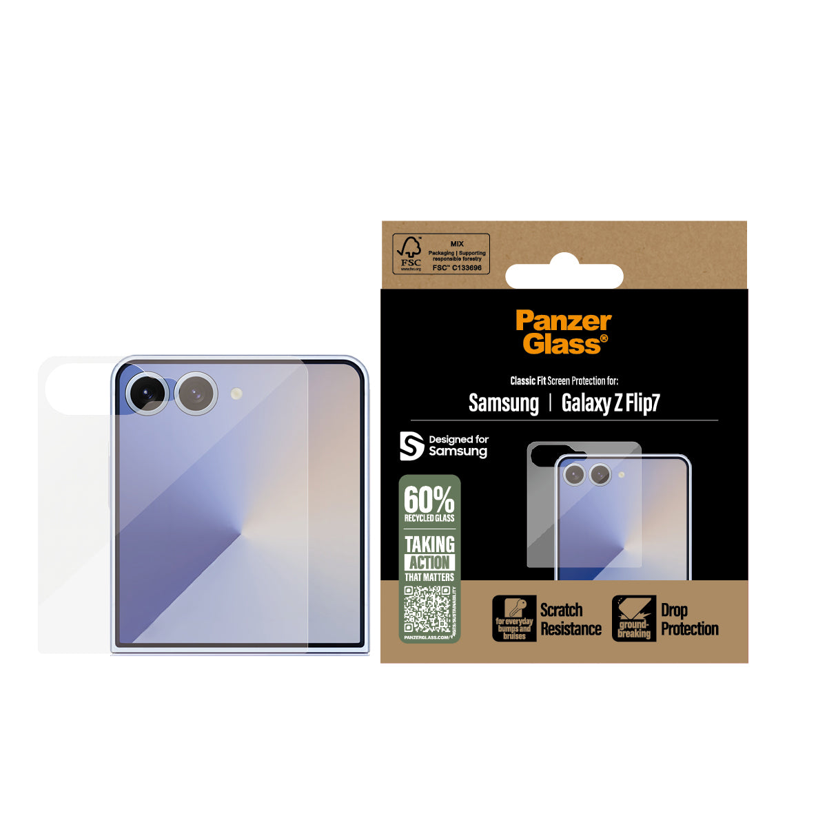 PG Screen Protector Galaxy Z Flip7 Classic Fit