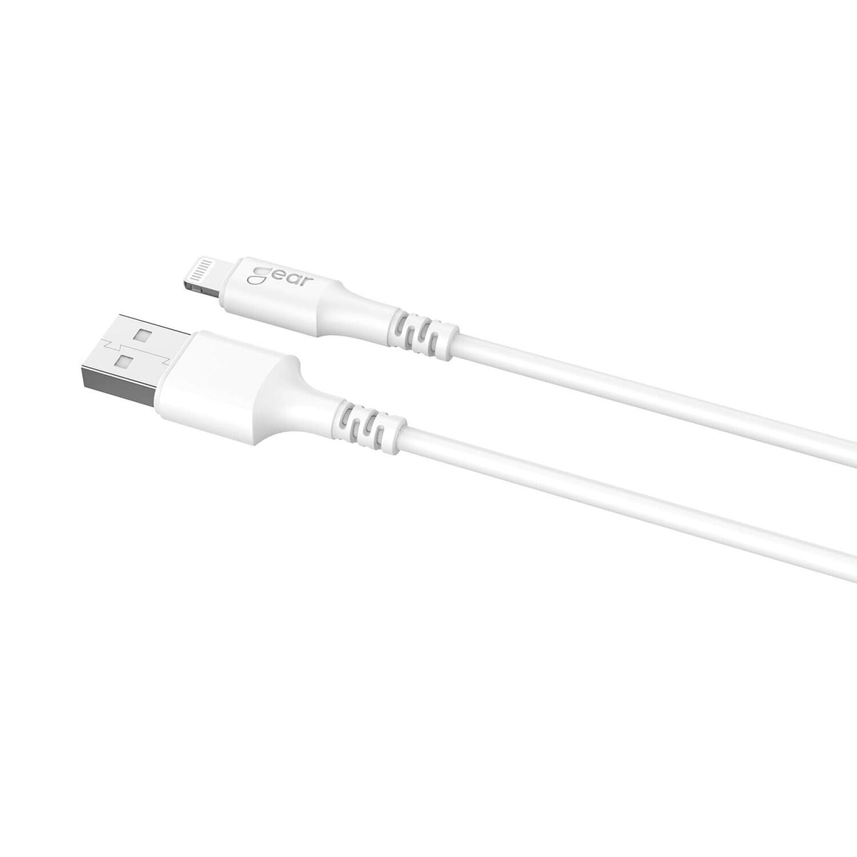 Gear Rundt ladekabel Lightning til USB-A 1m Hvid MFI