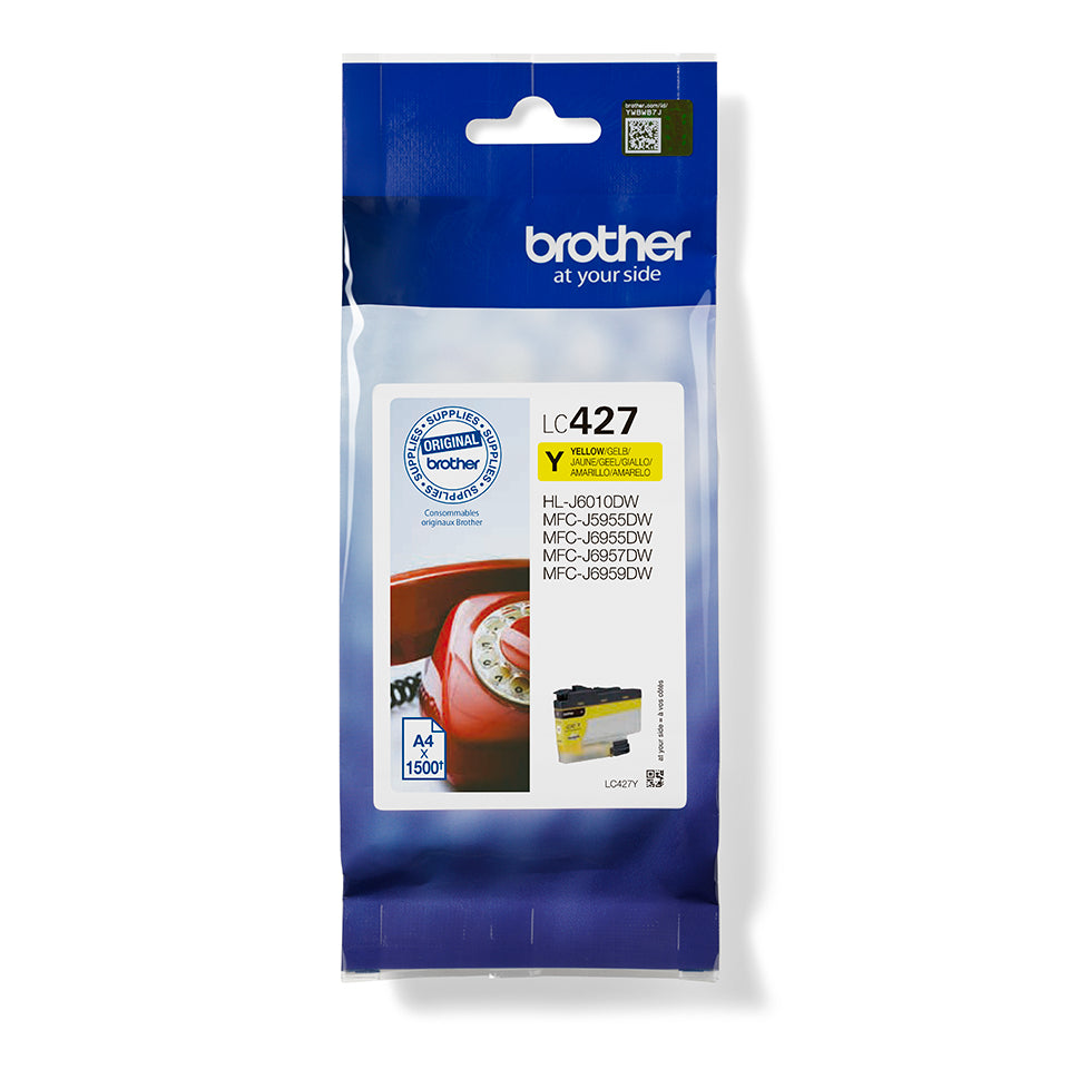 Brother LC427Y blækpatron 1 stk Original Gul