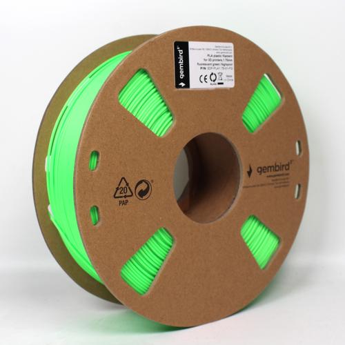 Gembird 3DP-PLA1.75-01-FG 3D printing material Polylactic acid (PLA) Fluorescent green 1.4 kg
