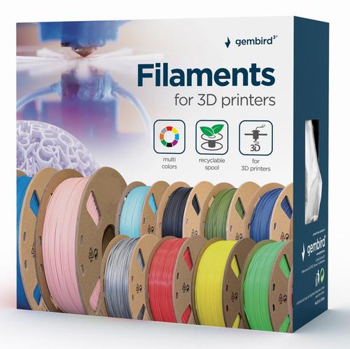 Gembird 3DP-PLA1.75-01-FR 3D printing material Polylactic acid (PLA) Fluorescent red 1.4 kg