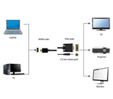 Gembird A-HDMI-VGA-03-10 video cable adapter 3 m HDMI + 3.5mm VGA (D-Sub) Black