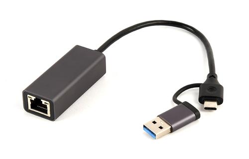 Gembird A-USB3AC-LAN-01 USB 3.1 + type-C Gigabit network adapter space grey