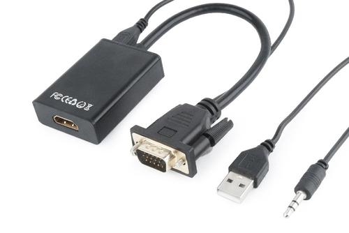 Gembird A-VGA-HDMI-01 video cable adapter 0.15 m HDMI Type A (Standard) VGA (D-Sub) Black
