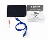 Gembird EE2-U3S-2-R storage drive enclosure HDD enclosure Red 2.5"