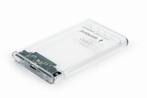 Gembird EE2-U3S9-6 storage drive enclosure HDD enclosure Transparent 2.5"