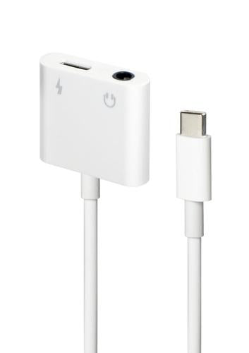 Gembird GMB Audio A-CM-3.5FP-01 cable gender changer 4-pins 3.5 mm, USB Type-C USB type-C White