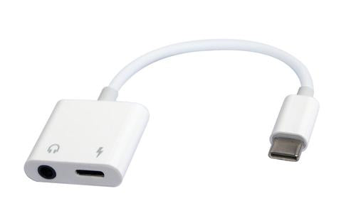 Gembird GMB Audio A-CM-3.5FP-01 cable gender changer 4-pins 3.5 mm, USB Type-C USB type-C White