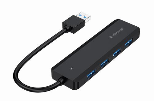Gembird UHB-U3P4P-02 interface hub USB 3.2 Gen 1 (3.1 Gen 1) Type-A 5000 Mbit/s Black