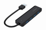 Gembird UHB-U3P4P-02 interface hub USB 3.2 Gen 1 (3.1 Gen 1) Type-A 5000 Mbit/s Black