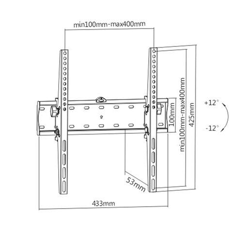 Gembird WM-55T-02 TV mount/stand 139.7 cm (55") Black