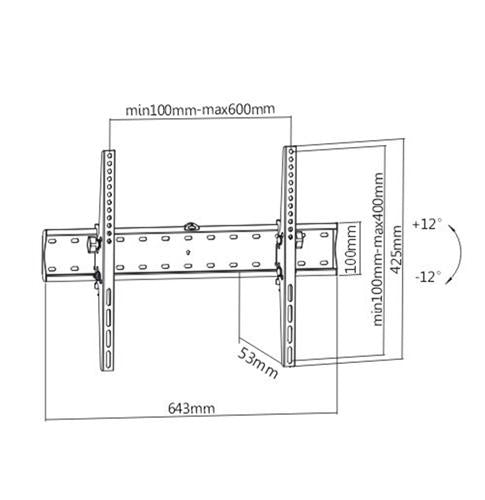 Gembird WM-70T-02 TV mount/stand 177.8 cm (70") Black