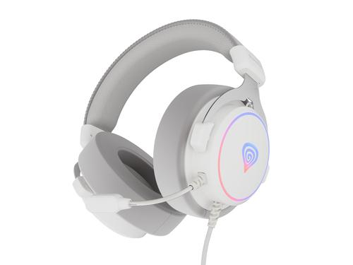 GENESIS Neon 764 Headset Wired Head-band Gaming USB Type-A White