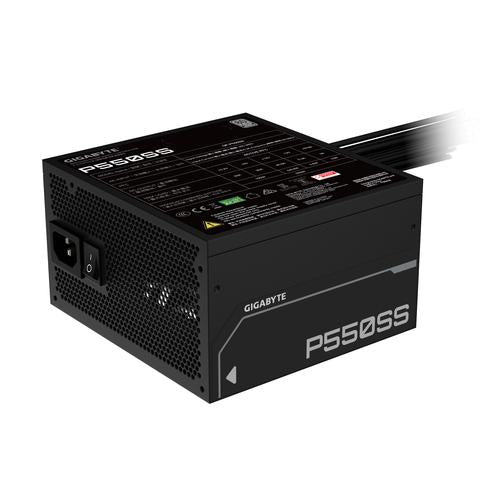 GIGABYTE P550SS Power Supply - PCIe 5.0, 80 PLUS Silver, 120mm Fan, ATX 3.0 compatible, UK Plug