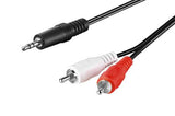 Goobay 51652 audio cable 10 m 3.5mm 2 x RCA Black
