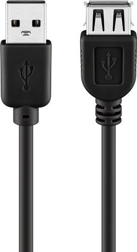 Goobay 68905 USB-kabel USB 2.0 5 m USB A Sort