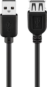 Goobay 68905 USB-kabel USB 2.0 5 m USB A Sort