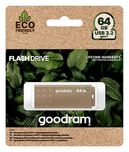 Goodram UME3 Eco Friendly USB flash drive 64 GB USB Type-A 3.2 Gen 1 (3.1 Gen 1) Brown