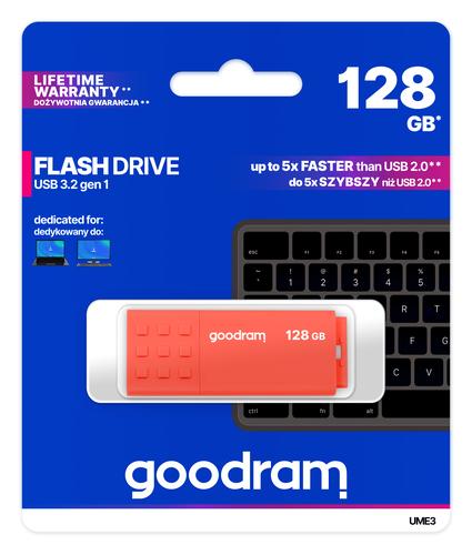 Goodram UME3 USB flash drive 128 GB USB Type-A 3.2 Gen 1 (3.1 Gen 1) Orange
