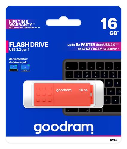 Goodram UME3 USB flash drive 16 GB USB Type-A 3.2 Gen 1 (3.1 Gen 1) Orange
