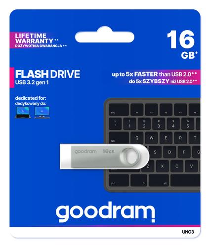Goodram USB UNO3-0160S0R11 USB flash drive 16 GB USB Type-A 3.2 Gen 1 (3.1 Gen 1) Silver