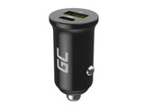 Green Cell GC CADM-GC-38AC - USB-Ladegeraet 38 W 1x USB-C USB-A schwarz Flashlight, GPS, Headphones, Mobile phone, Navigator, Other, Portable speaker, Power bank, Smartphone, Smartwatch, Tablet, Universal Black Cigar lighter Fast charging Auto, Indoo