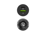Green Cell GC CADM-GC-38AC - USB-Ladegeraet 38 W 1x USB-C USB-A schwarz Flashlight, GPS, Headphones, Mobile phone, Navigator, Other, Portable speaker, Power bank, Smartphone, Smartwatch, Tablet, Universal Black Cigar lighter Fast charging Auto, Indoo